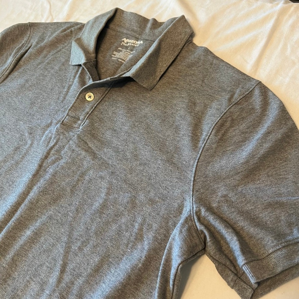 Arizona Jean Co. Men's Grey Polo Shirt Size L (2637)